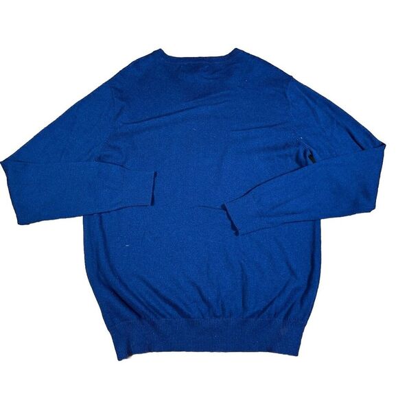 Hawker Rye‎ Sweater Mens Size Large Navy Blue 95% Cotton 5% Cashmere Crew Neck - Picture 8 of 8